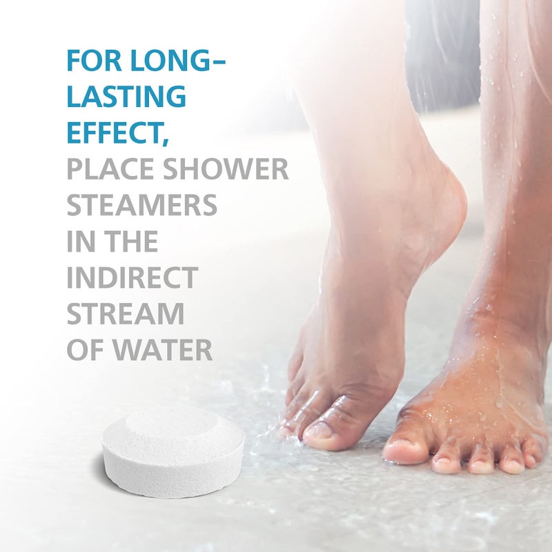 Relaxcation صنع في الولايات المتحدة - 18 قرص بخار للاستحمام قوي جداً لتخفيف احتقان الجيوب الأنفية - العلاج بالروائح في السبا، قنابل الاستحمام - بلورات المنثول، الكافور وزيوت الأوكاليبتوس الأساسية - تأثير طويل الأمد - Image 5